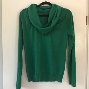 Green cowl neck sweater